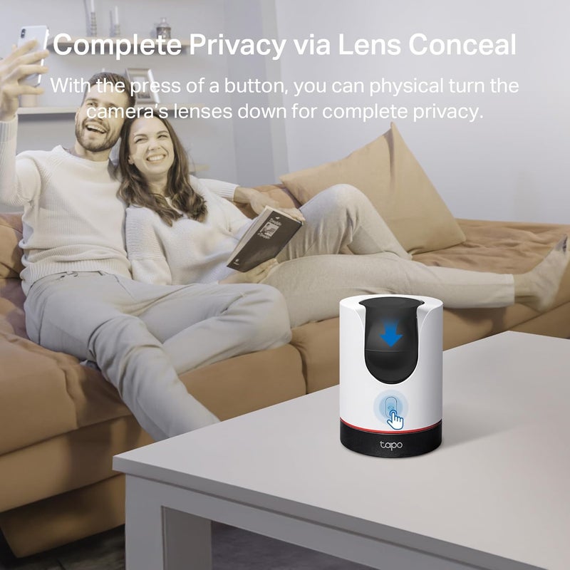 tapo TP-Link 2K QHD Pan/Tilt Wi-Fi Camera | Apple HomeKit | Physical Privacy Mode | Color Night Vision | Motion Tracking | 2-Way Audio | Local/Cloud Storage | Works w/Alexa&Google Home | ( C225) - Image 4